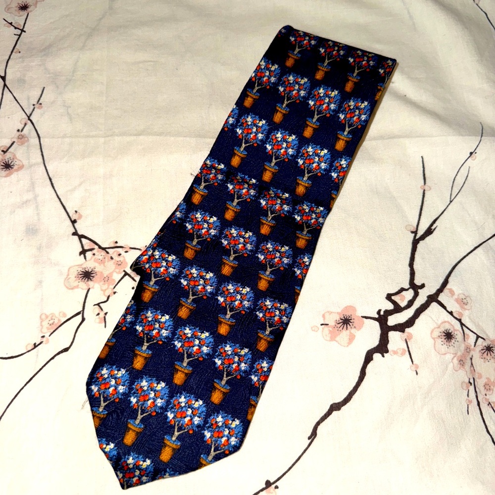Silk tie Ermenegildo Zegna floral pattern